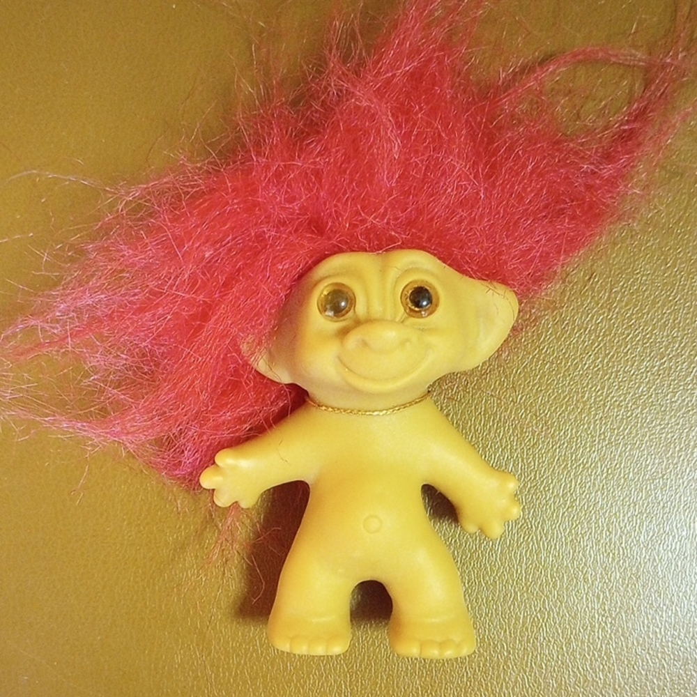 Vintage Troll, Uneeda Doll Co, Red Hair, Brown Eyes